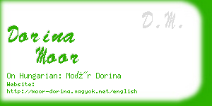 dorina moor business card